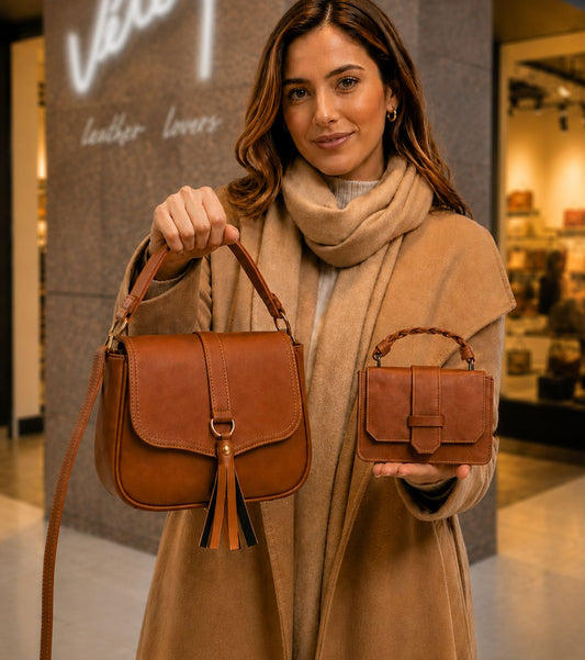 BOLSO + BILLETERA de Cuero - SET Lanzamiento Exclusivo 2026 - (Con 82% de Descuento HOY!)