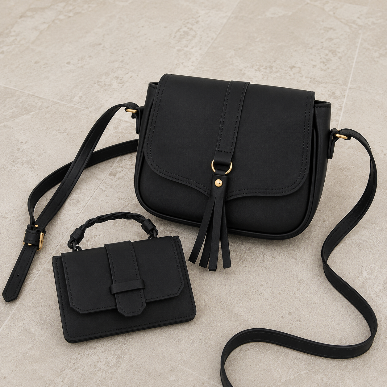 BOLSO + BILLETERA de Cuero - SET Lanzamiento Exclusivo 2026 - (Con 82% de Descuento HOY!)